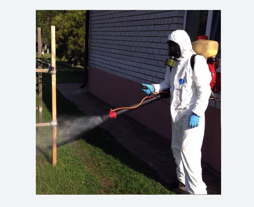 травля клещей на участке в Апшеронске